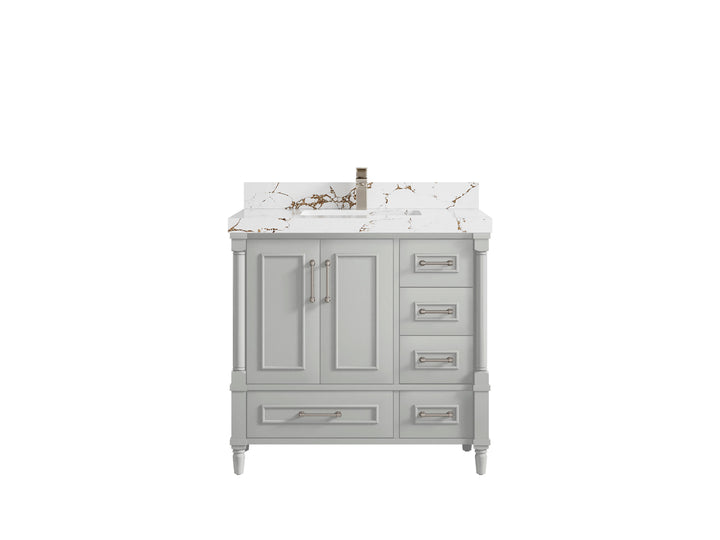 Aberdeen 36 in. W x 22 in. D Center Sink Bathroom Vanity - photo 36