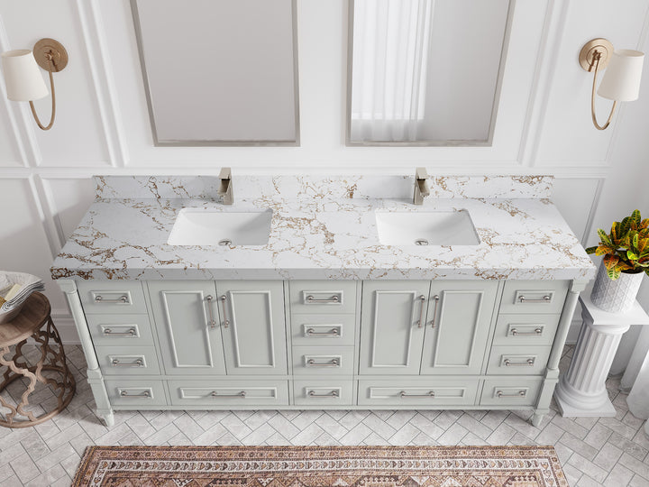 Aberdeen 80 in. W x 22 in. D Double Sink Bathroom Vanity - photo 36
