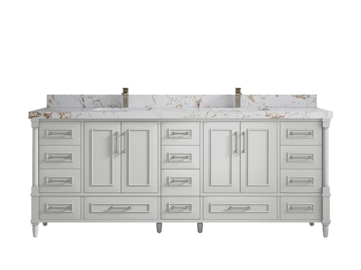 Aberdeen 84 in. W x 22 in. D Double Sink Bathroom Vanity - photo 36
