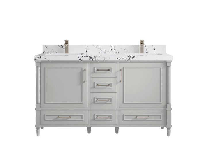 Aberdeen 60 in. W x 22 in. D Double Sink Bathroom Vanity - photo 38