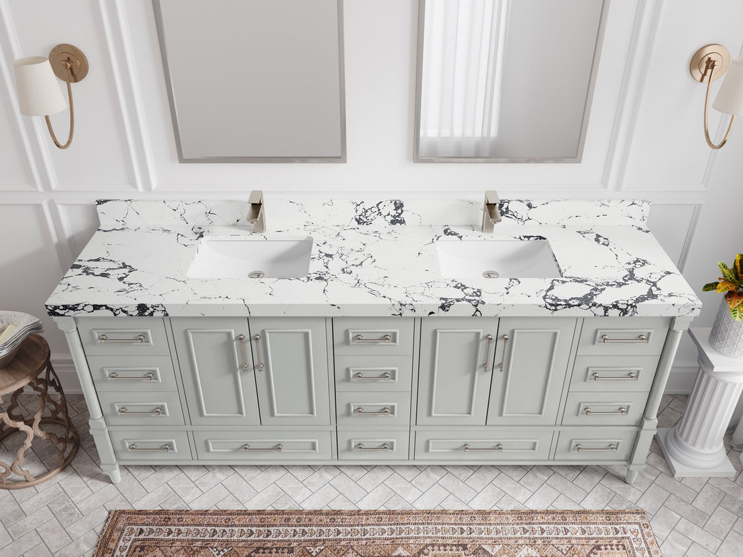 Aberdeen 84 in. W x 22 in. D Double Sink Bathroom Vanity