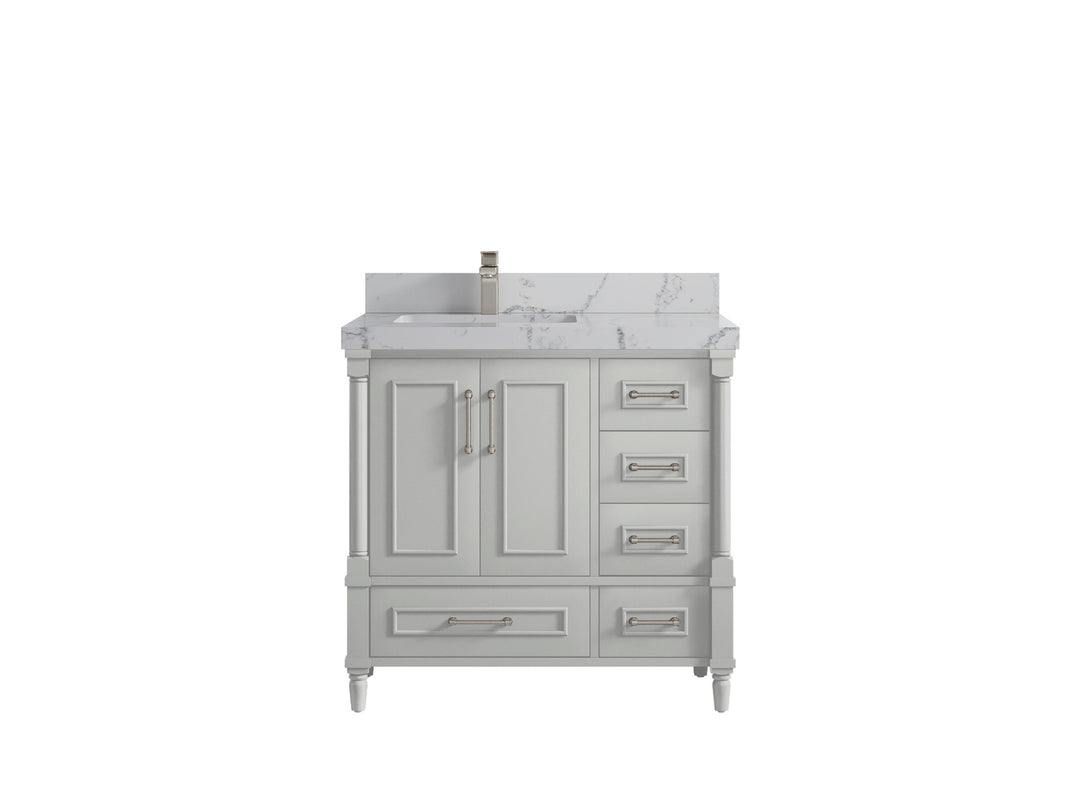 Aberdeen 36 in. W x 22 in. D Left Offset Sink Bathroom Vanity