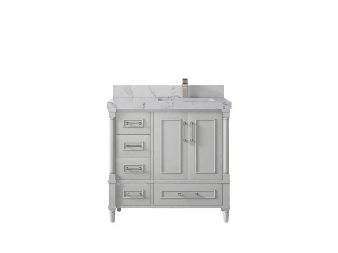 Aberdeen 36 in. W x 22 in. D Right Offset Sink Bathroom Vanity
