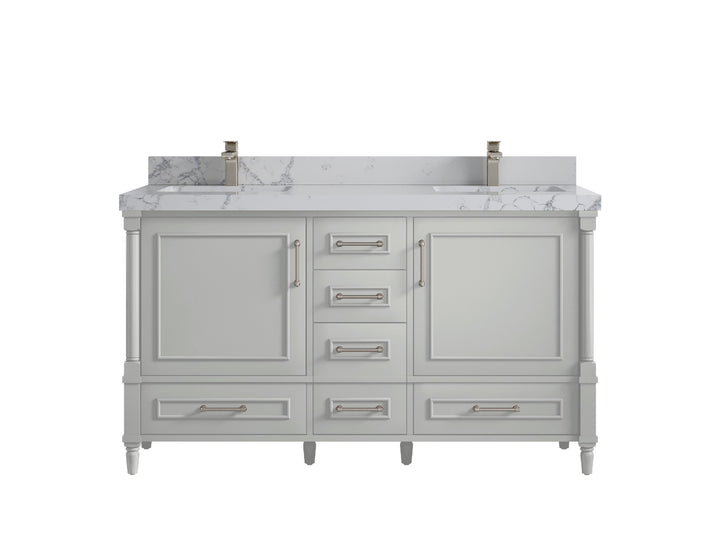 Aberdeen 60 in. W x 22 in. D Double Sink Bathroom Vanity - photo 40