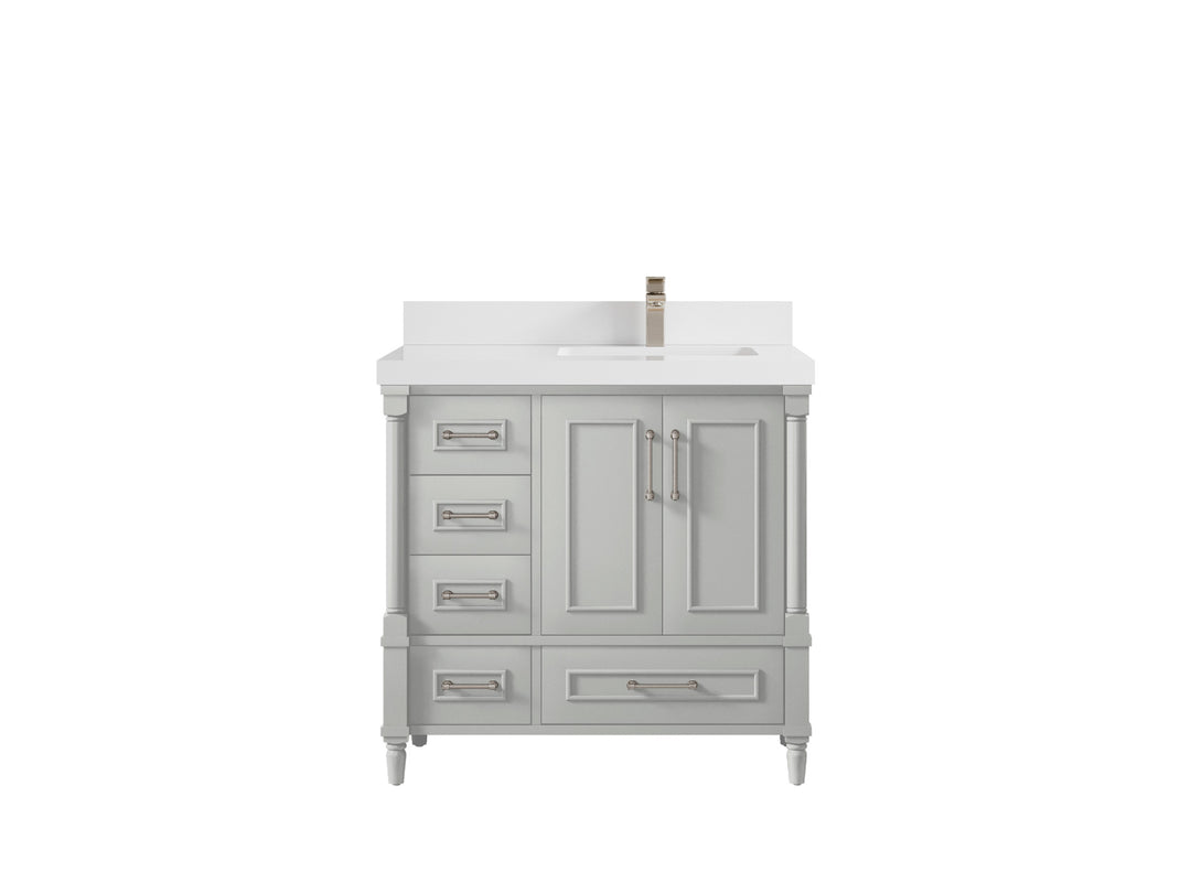 Aberdeen 36 in. W x 22 in. D Right Offset Sink Bathroom Vanity