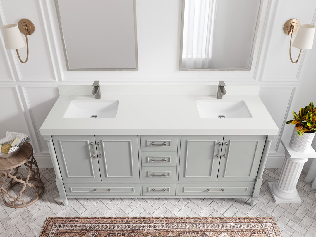 Aberdeen 72 in. W x 22 in. D Double Sink Bathroom Vanity