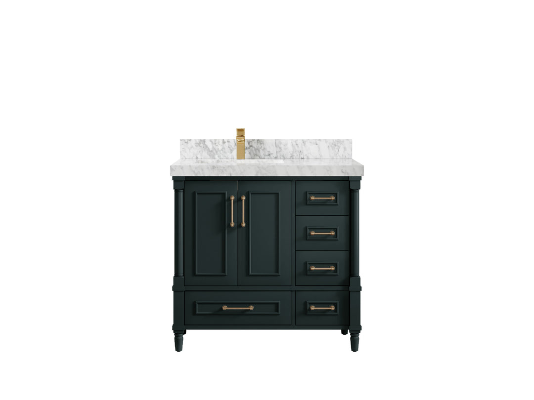 Aberdeen 36 in. W x 22 in. D Left Offset Sink Bathroom Vanity