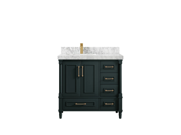 Aberdeen 36 in. W x 22 in. D Left Offset Sink Bathroom Vanity - photo 18