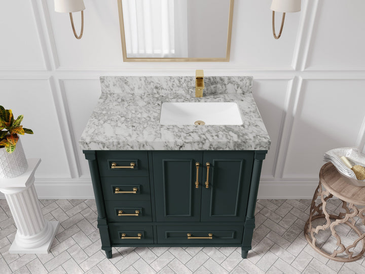 Aberdeen 36 in. W x 22 in. D Right Offset Sink Bathroom Vanity - photo 17