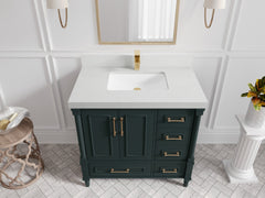 Aberdeen 36 in. W x 22 in. D Center Sink Bathroom Vanity - photo 17