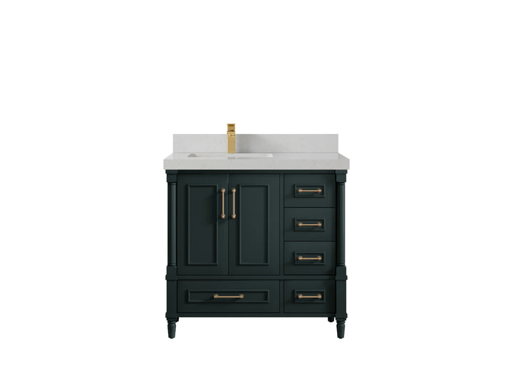 Aberdeen 36 in. W x 22 in. D Left Offset Sink Bathroom Vanity - photo 20