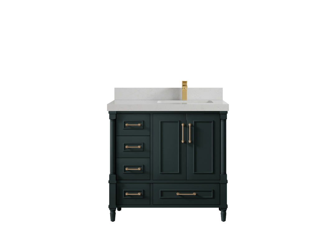 Aberdeen 36 in. W x 22 in. D Right Offset Sink Bathroom Vanity