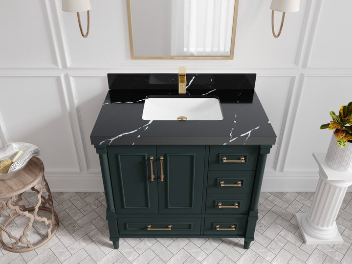Aberdeen 36 in. W x 22 in. D Center Sink Bathroom Vanity - photo 7