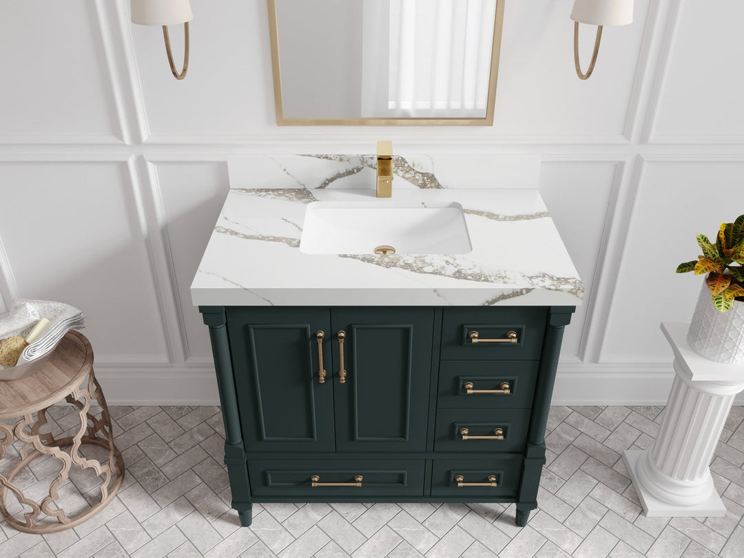 Aberdeen 36 in. W x 22 in. D Center Sink Bathroom Vanity