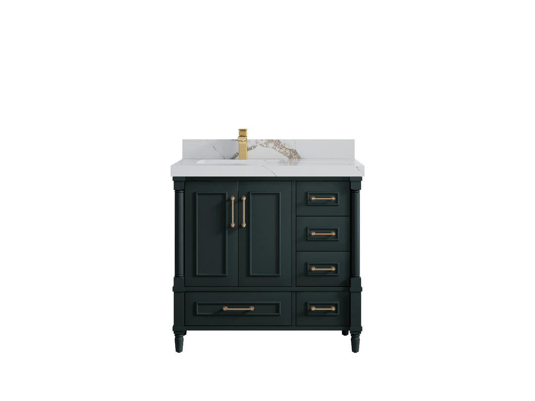 Aberdeen 36 in. W x 22 in. D Left Offset Sink Bathroom Vanity