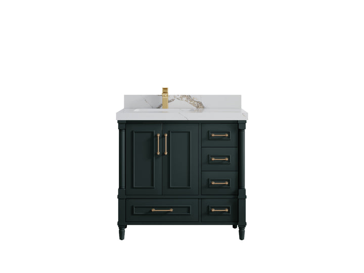 Aberdeen 36 in. W x 22 in. D Left Offset Sink Bathroom Vanity - photo 12
