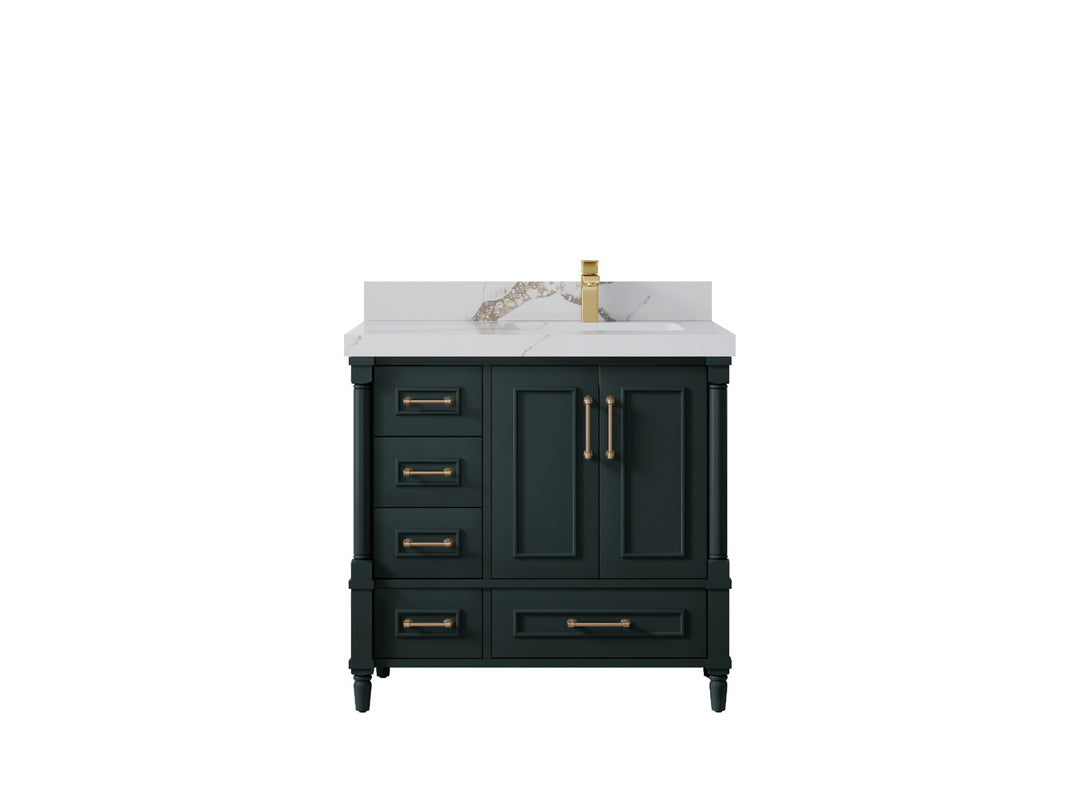Aberdeen 36 in. W x 22 in. D Right Offset Sink Bathroom Vanity