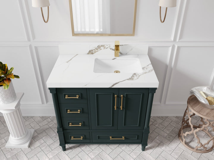 Aberdeen 36 in. W x 22 in. D Right Offset Sink Bathroom Vanity - photo 11