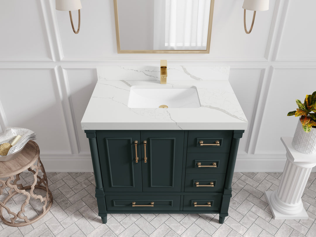 Aberdeen 36 in. W x 22 in. D Center Sink Bathroom Vanity