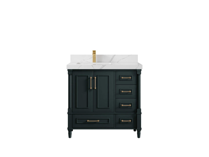Aberdeen 36 in. W x 22 in. D Left Offset Sink Bathroom Vanity - photo 1