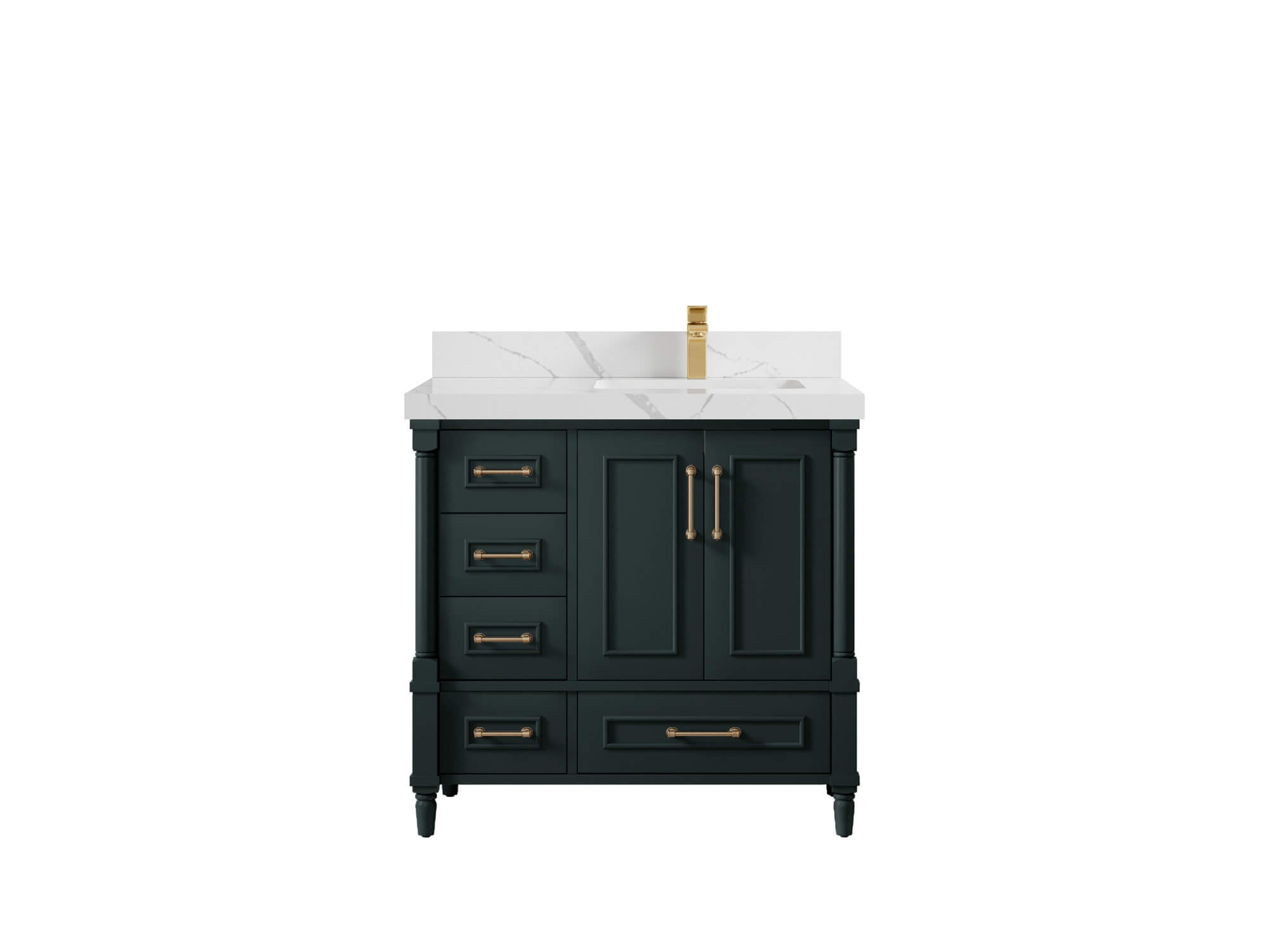 Aberdeen 36 in. W x 22 in. D Right Offset Sink Bathroom Vanity
