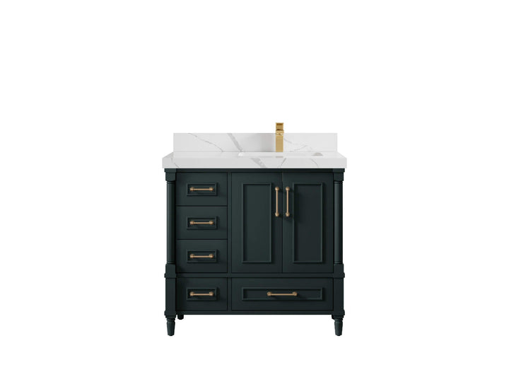 Aberdeen 36 in. W x 22 in. D Right Offset Sink Bathroom Vanity - photo 8