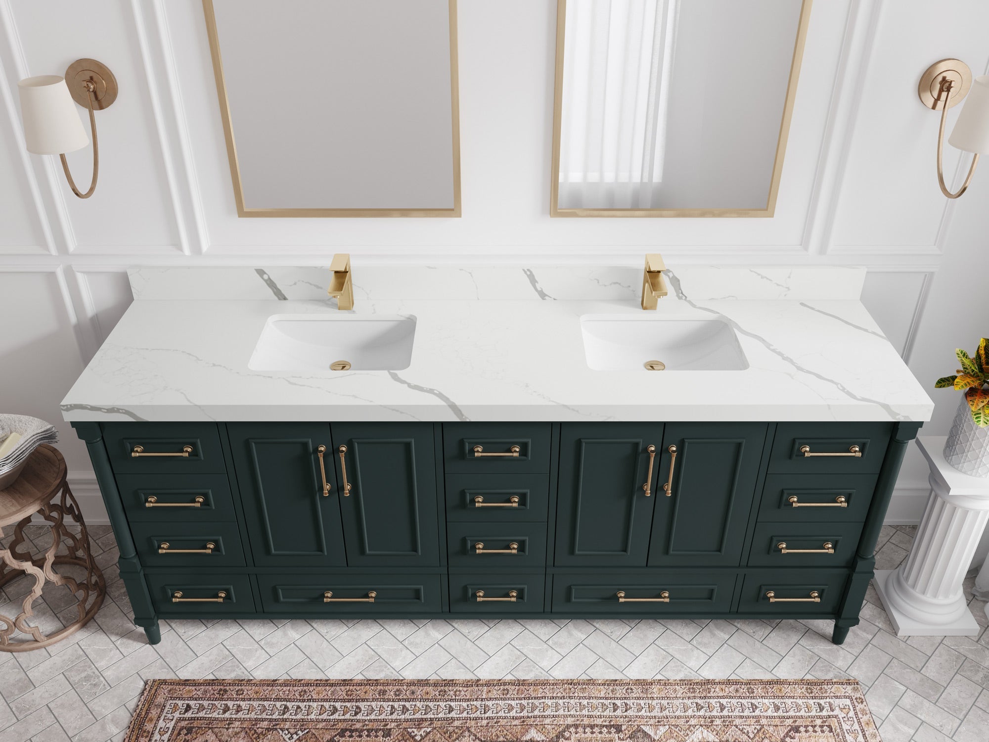 Aberdeen 84 in. W x 22 in. D Double Sink Bathroom Vanity