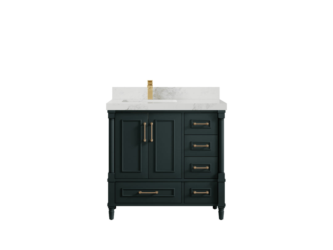Aberdeen 36 in. W x 22 in. D Left Offset Sink Bathroom Vanity
