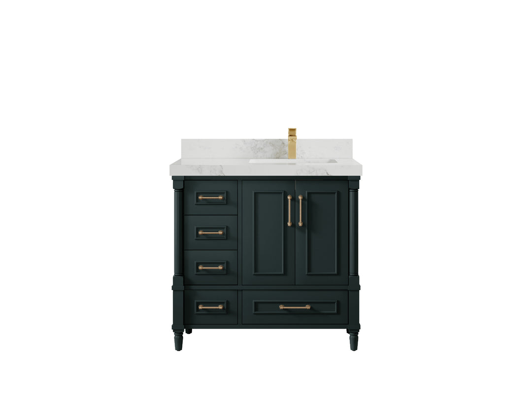 Aberdeen 36 in. W x 22 in. D Right Offset Sink Bathroom Vanity