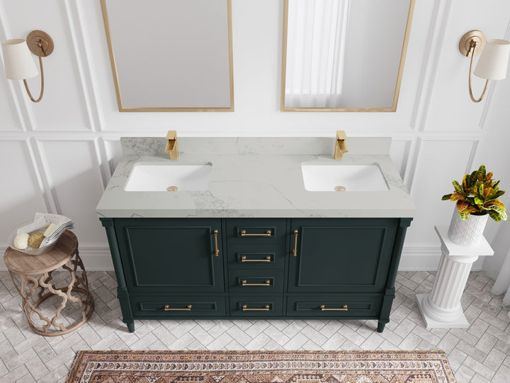 Aberdeen 60 in. W x 22 in. D Double Sink Bathroom Vanity - photo 17