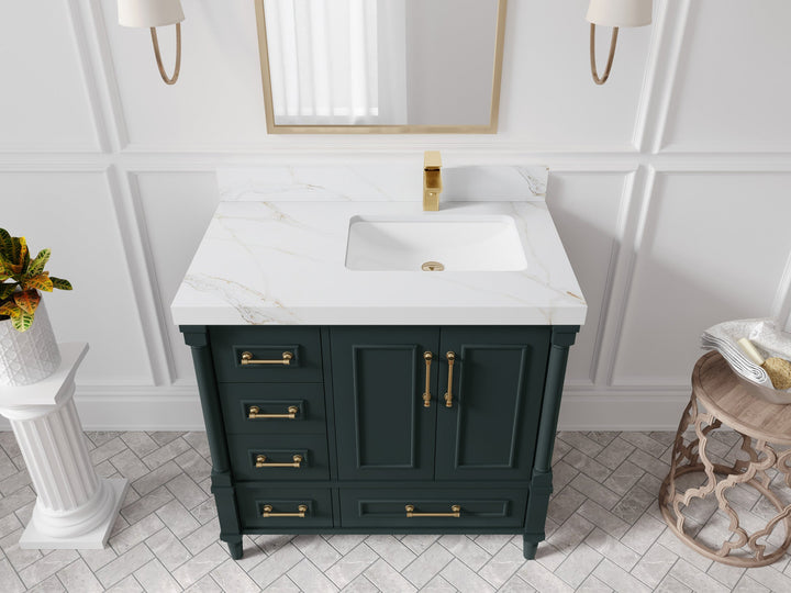 Aberdeen 36 in. W x 22 in. D Right Offset Sink Bathroom Vanity - photo 15