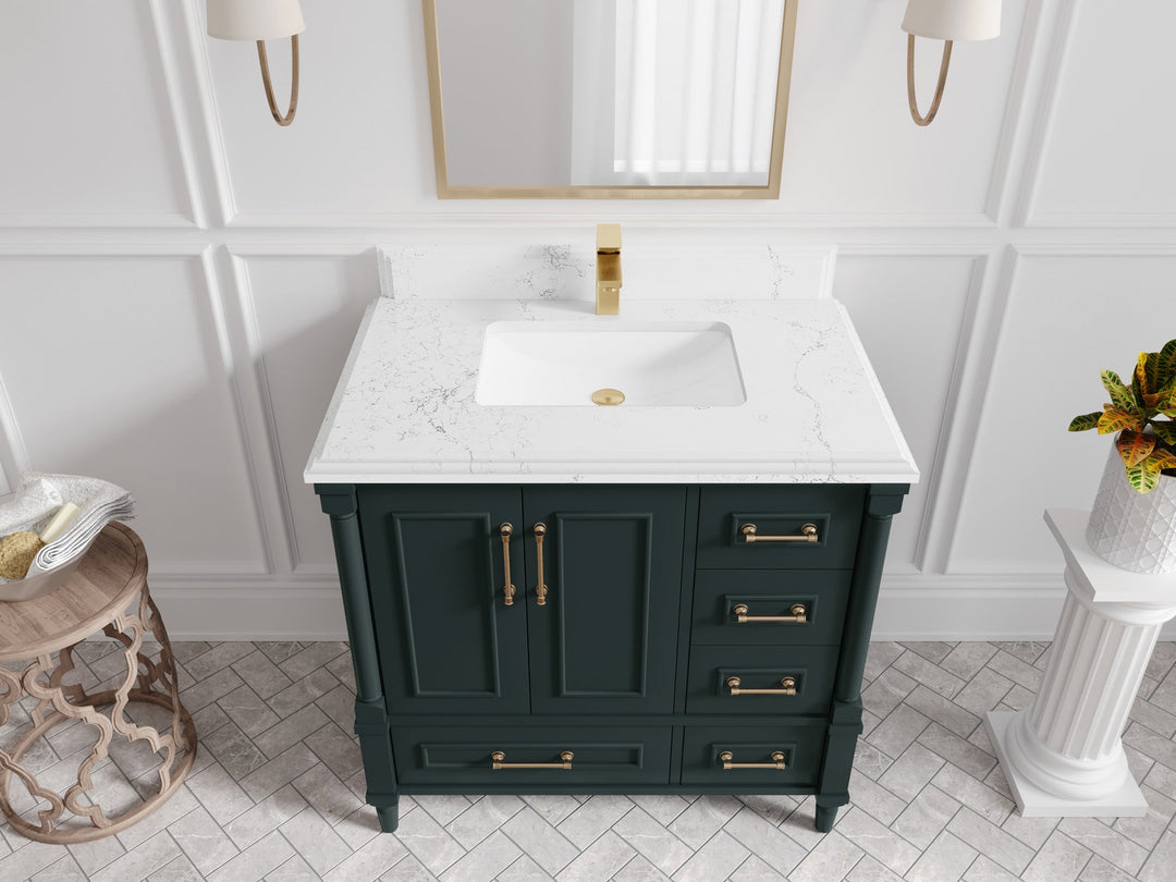 Aberdeen 36 in. W x 22 in. D Center Sink Bathroom Vanity