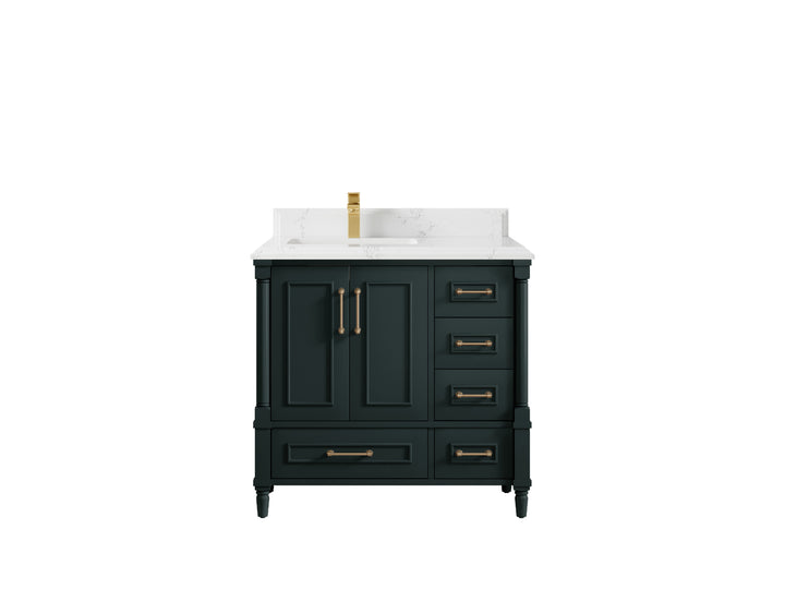 Aberdeen 36 in. W x 22 in. D Left Offset Sink Bathroom Vanity - photo 24