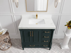 Aberdeen 36 in. W x 22 in. D Center Sink Bathroom Vanity - photo 25