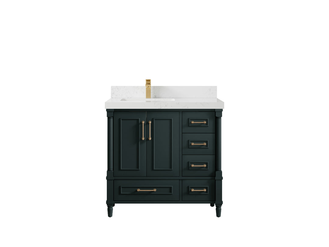 Aberdeen 36 in. W x 22 in. D Left Offset Sink Bathroom Vanity