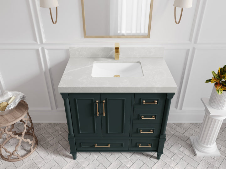 Aberdeen 36 in. W x 22 in. D Center Sink Bathroom Vanity - photo 27