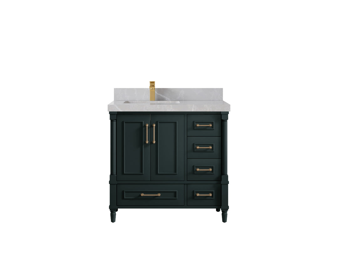 Aberdeen 36 in. W x 22 in. D Left Offset Sink Bathroom Vanity