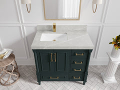 Aberdeen 36 in. W x 22 in. D Left Offset Sink Bathroom Vanity - photo 29