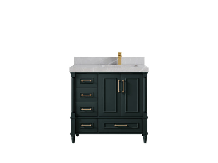 Aberdeen 36 in. W x 22 in. D Right Offset Sink Bathroom Vanity - photo 30