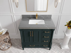 Aberdeen 36 in. W x 22 in. D Center Sink Bathroom Vanity - photo 29