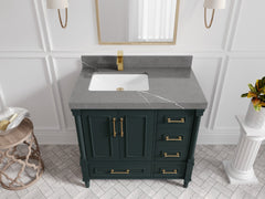 Aberdeen 36 in. W x 22 in. D Left Offset Sink Bathroom Vanity - photo 31