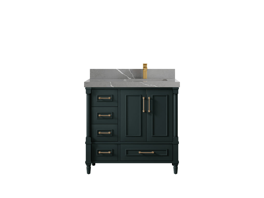 Aberdeen 36 in. W x 22 in. D Right Offset Sink Bathroom Vanity