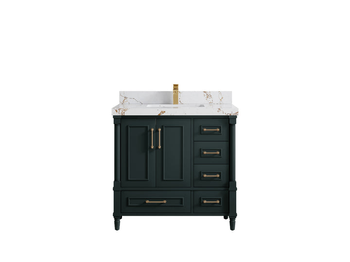Aberdeen 36 in. W x 22 in. D Center Sink Bathroom Vanity - photo 32
