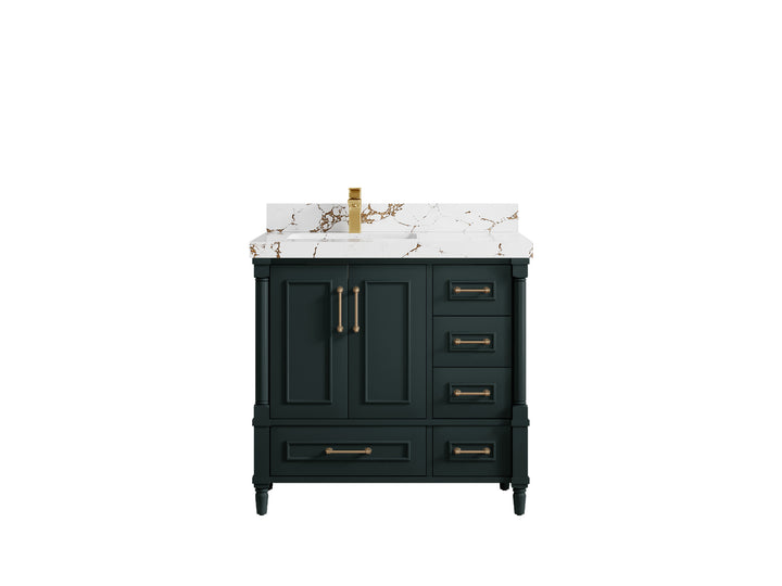 Aberdeen 36 in. W x 22 in. D Left Offset Sink Bathroom Vanity - photo 34