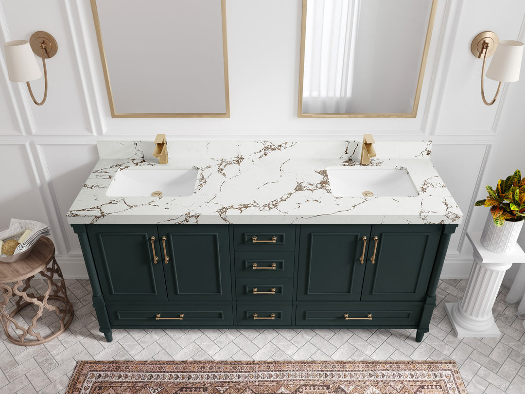 Aberdeen 72 in. W x 22 in. D Double Sink Bathroom Vanity