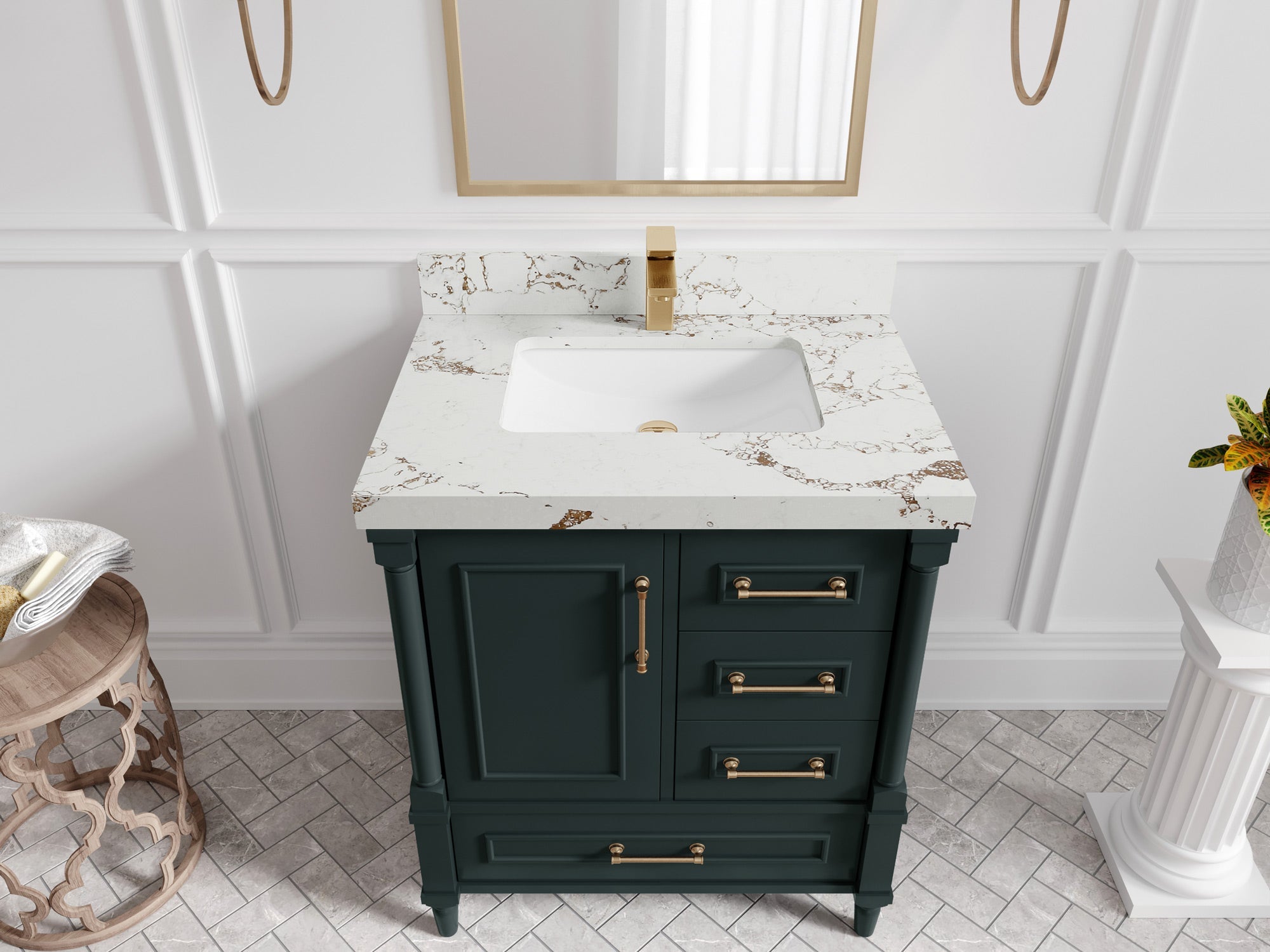 Aberdeen 30 in. W x 22 in. D Single Sink Bathroom Vanity