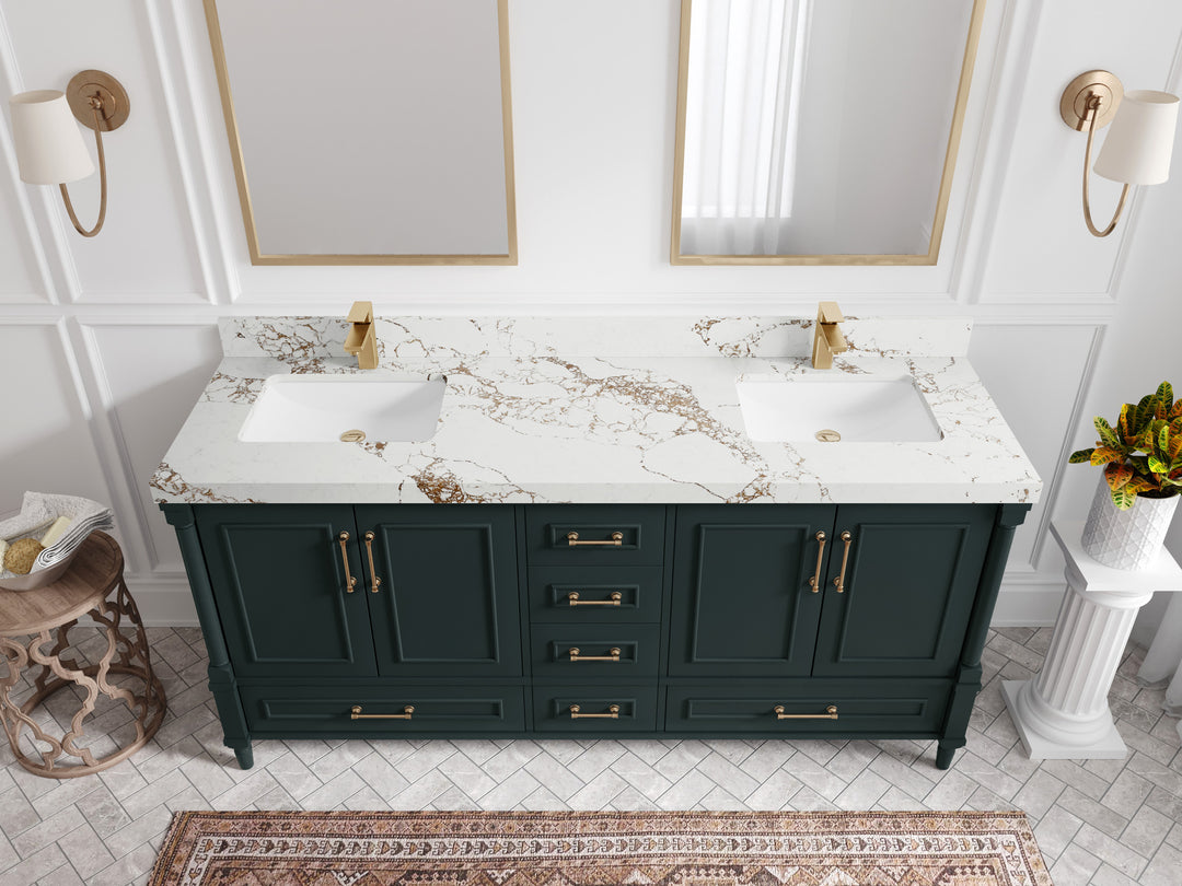 Aberdeen 72 in. W x 22 in. D Double Sink Bathroom Vanity