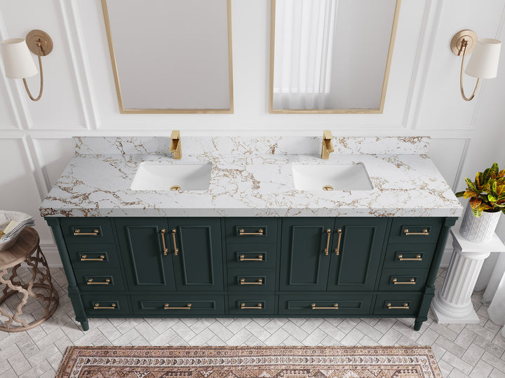 Aberdeen 80 in. W x 22 in. D Double Sink Bathroom Vanity - photo 36