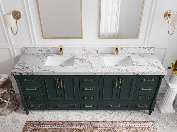 Aberdeen 84 in. W x 22 in. D Double Sink Bathroom Vanity - photo 38