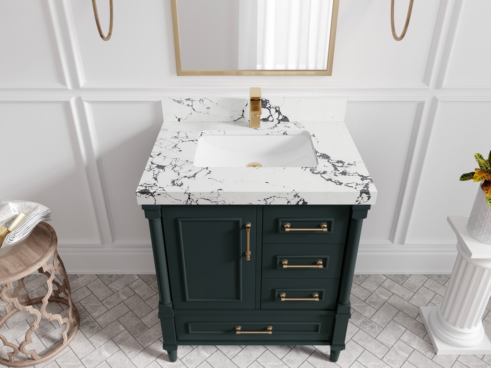 Aberdeen 30 in. W x 22 in. D Single Sink Bathroom Vanity